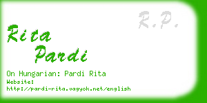 rita pardi business card